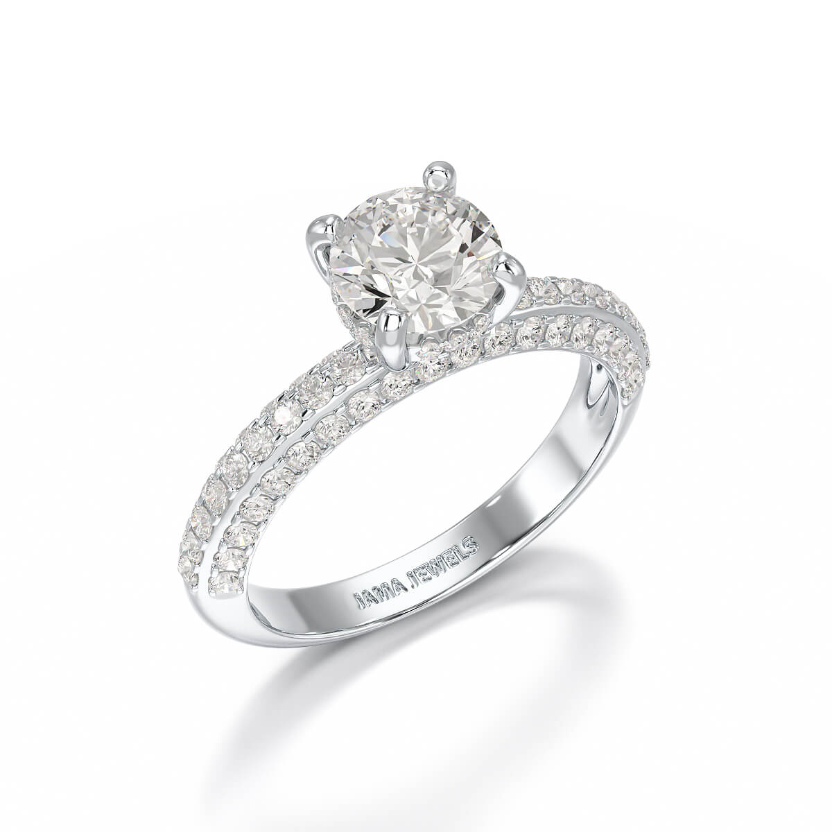 1.79 CT Round Cut Lab Grown Diamond Ring