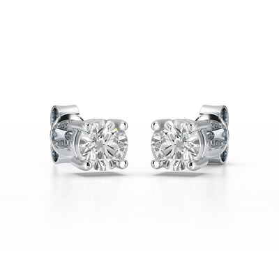 0.84 CT Lab Created Diamond Stud Earrings