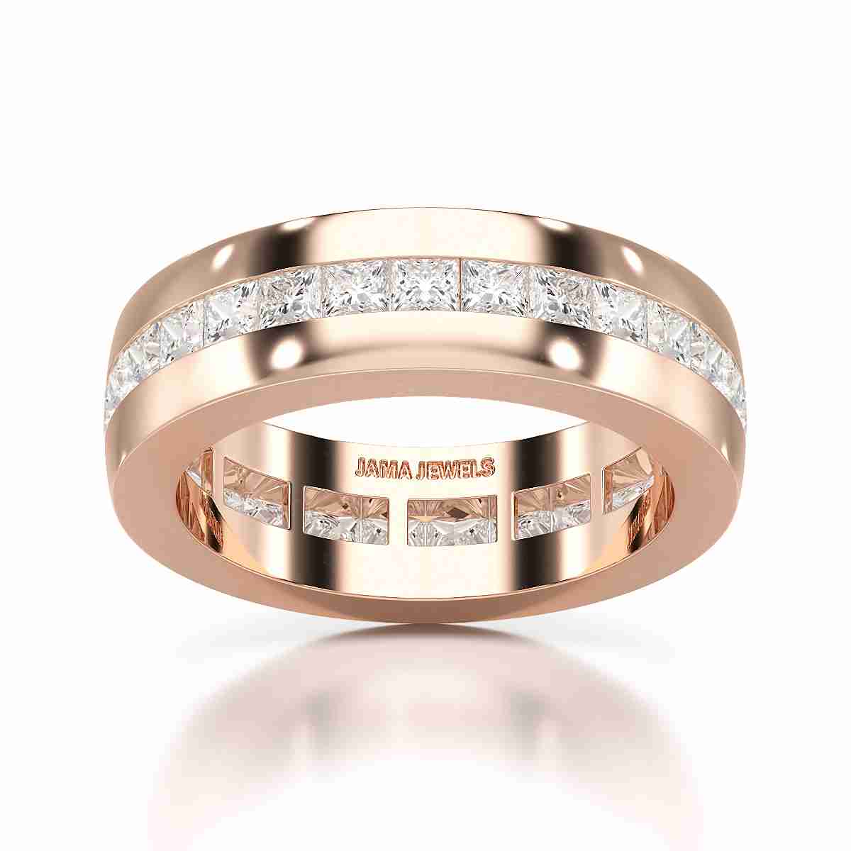 0.1 CT Princess Shape Lab Diamond Men's Ring