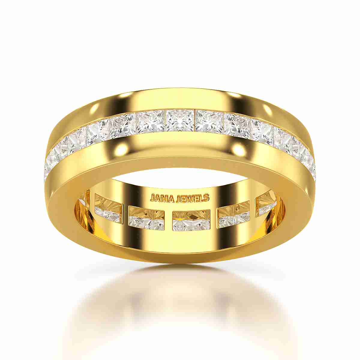 0.1 CT Princess Shape Lab Diamond Men's Ring