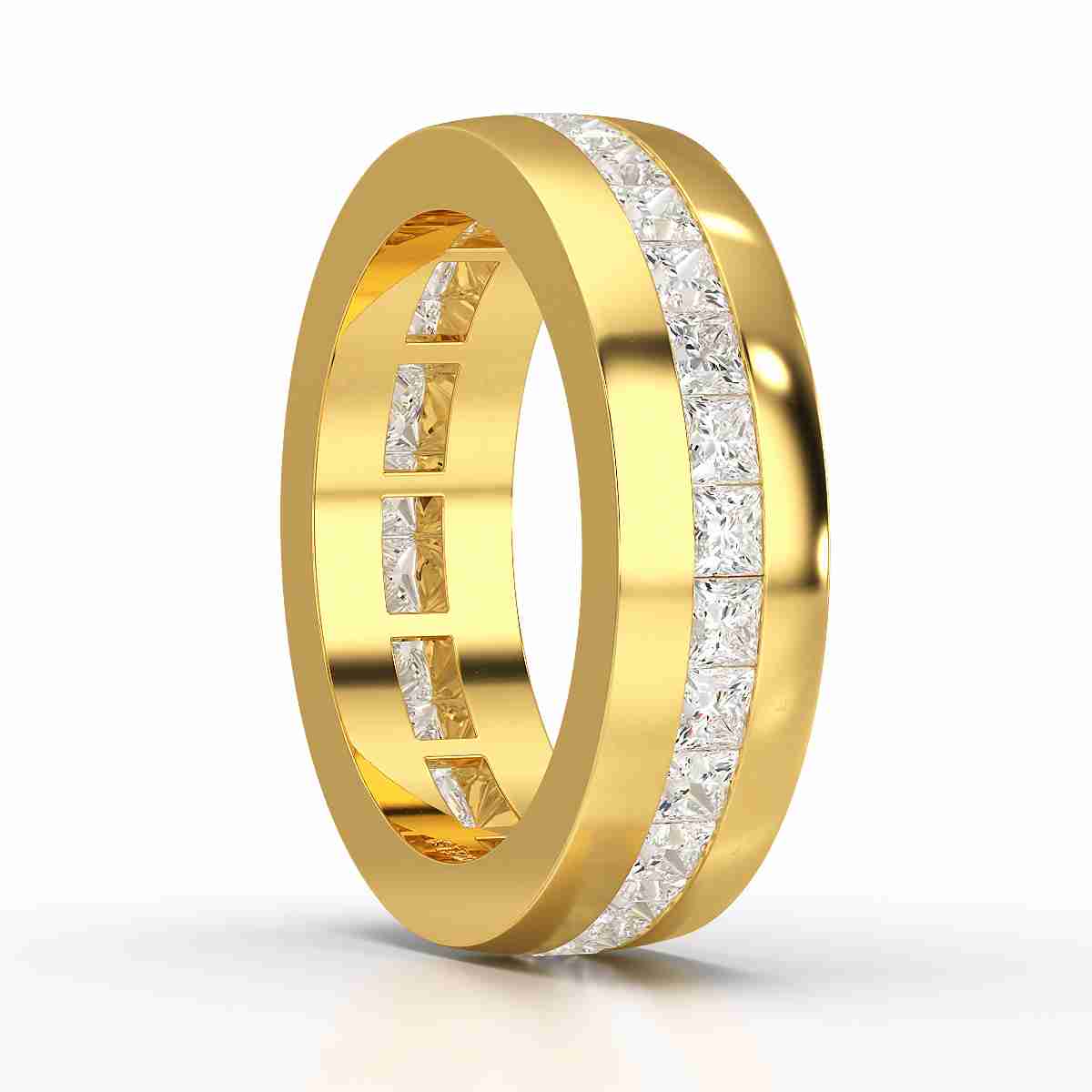 0.1 CT Princess Shape Lab Diamond Men's Ring