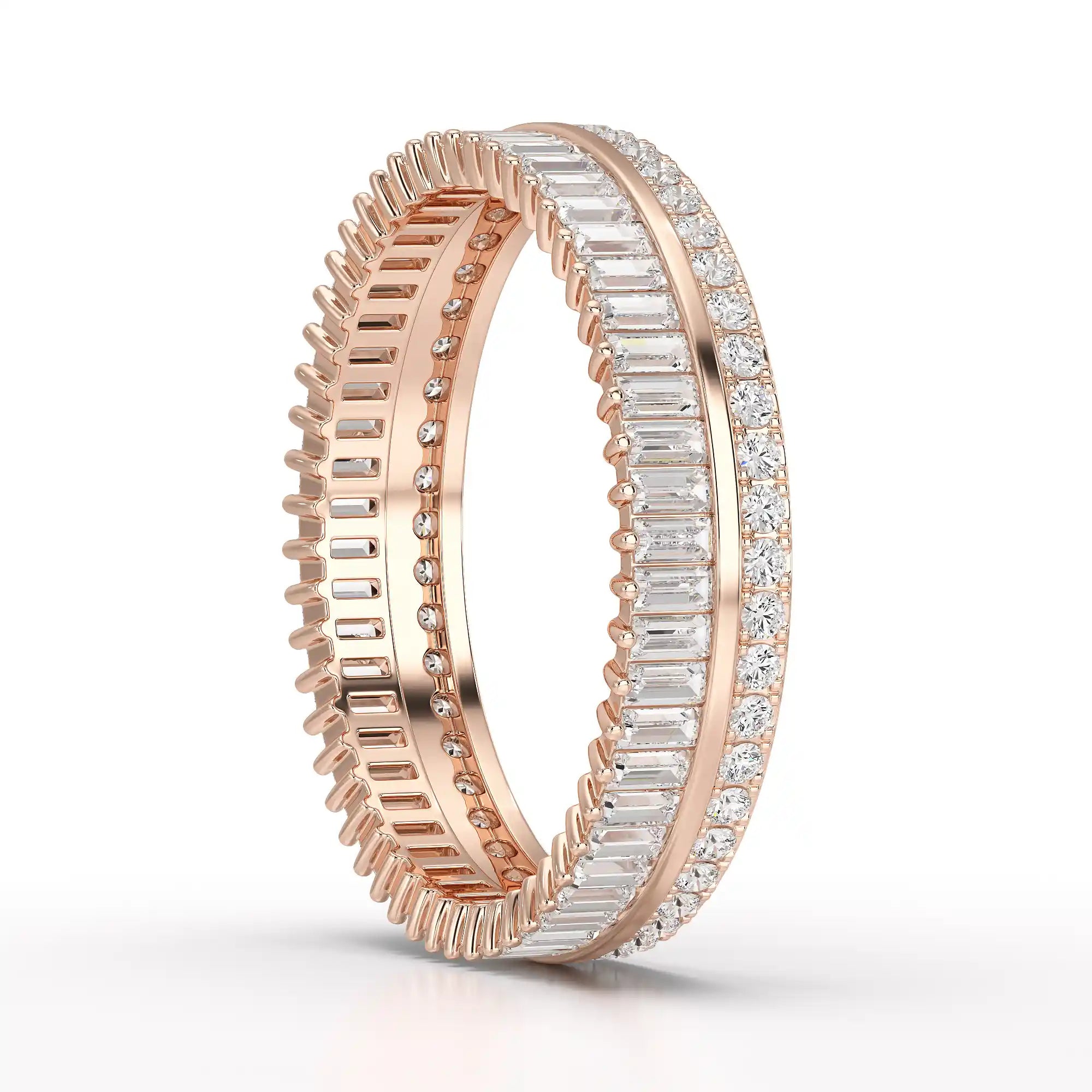 خاتم ألماس كامل من مختبر الأبدية على شكل كمثرى