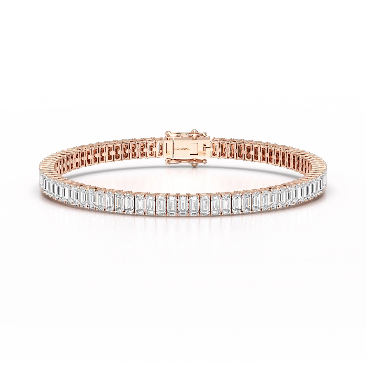 12.45 Pointers Emerald Cut Tennis Lab Diamond Bracelet