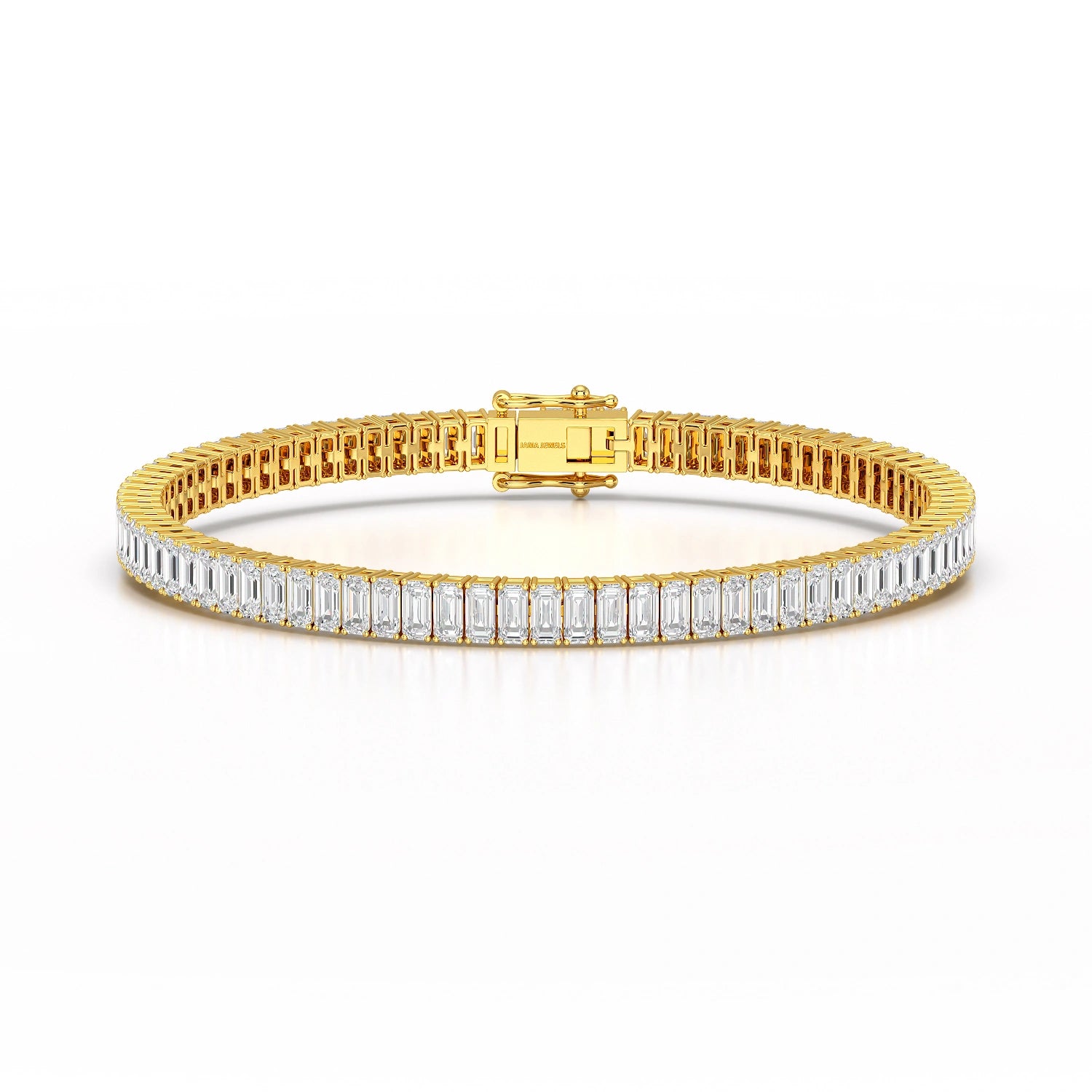 12.45 Pointers Emerald Cut Tennis Lab Diamond Bracelet