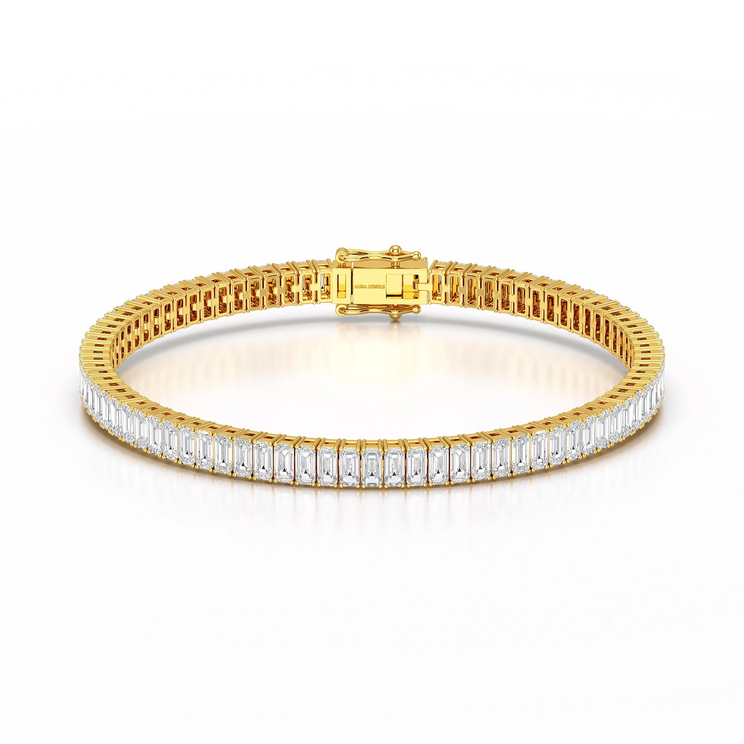 12.45 Pointers Emerald Cut Tennis Lab Diamond Bracelet