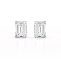 1 Ct Emerald Pair Solitaire Lab Diamond Earrings