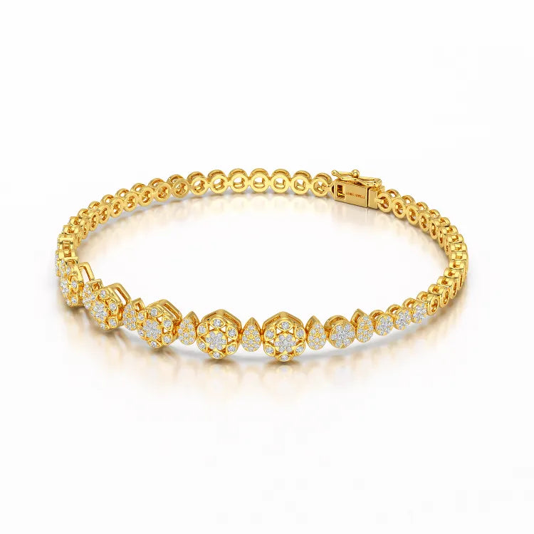 Exquisite 1.15 CT Lab Created Diamond Bracelet