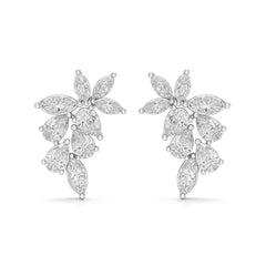 2.05 CT Pear and Marquise Cut Diamond Drop Earring Jama Jewels