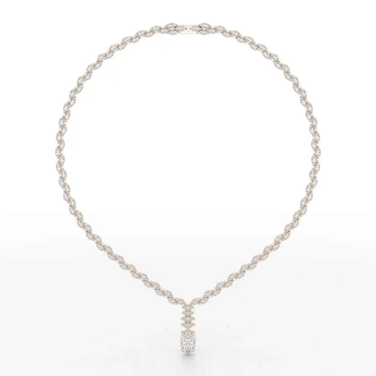 19.9 CT Marquise Cut Lab Diamond Necklace Jama Jewels