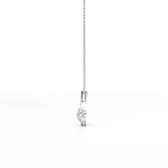 1.7 CT Lab Diamond Moon Shaped Round Chain Pendant
