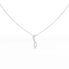 0.15 CT Round Cut Lab Diamond Swirl Pendant