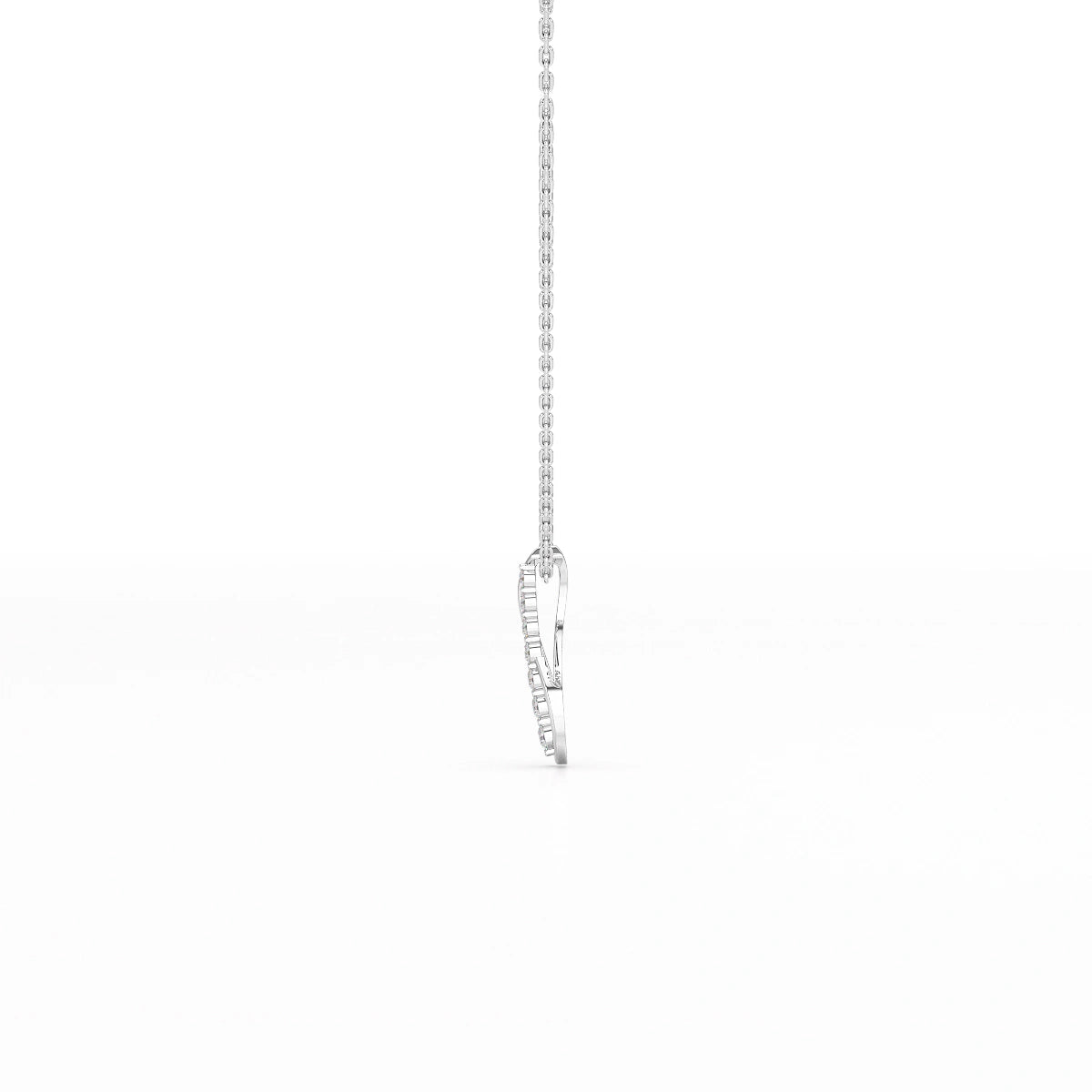 0.15 CT Round Cut Lab Diamond Swirl Pendant