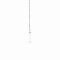 0.50 CT Lab Diamond Rectangular Chain Pendant with Round Diamonds