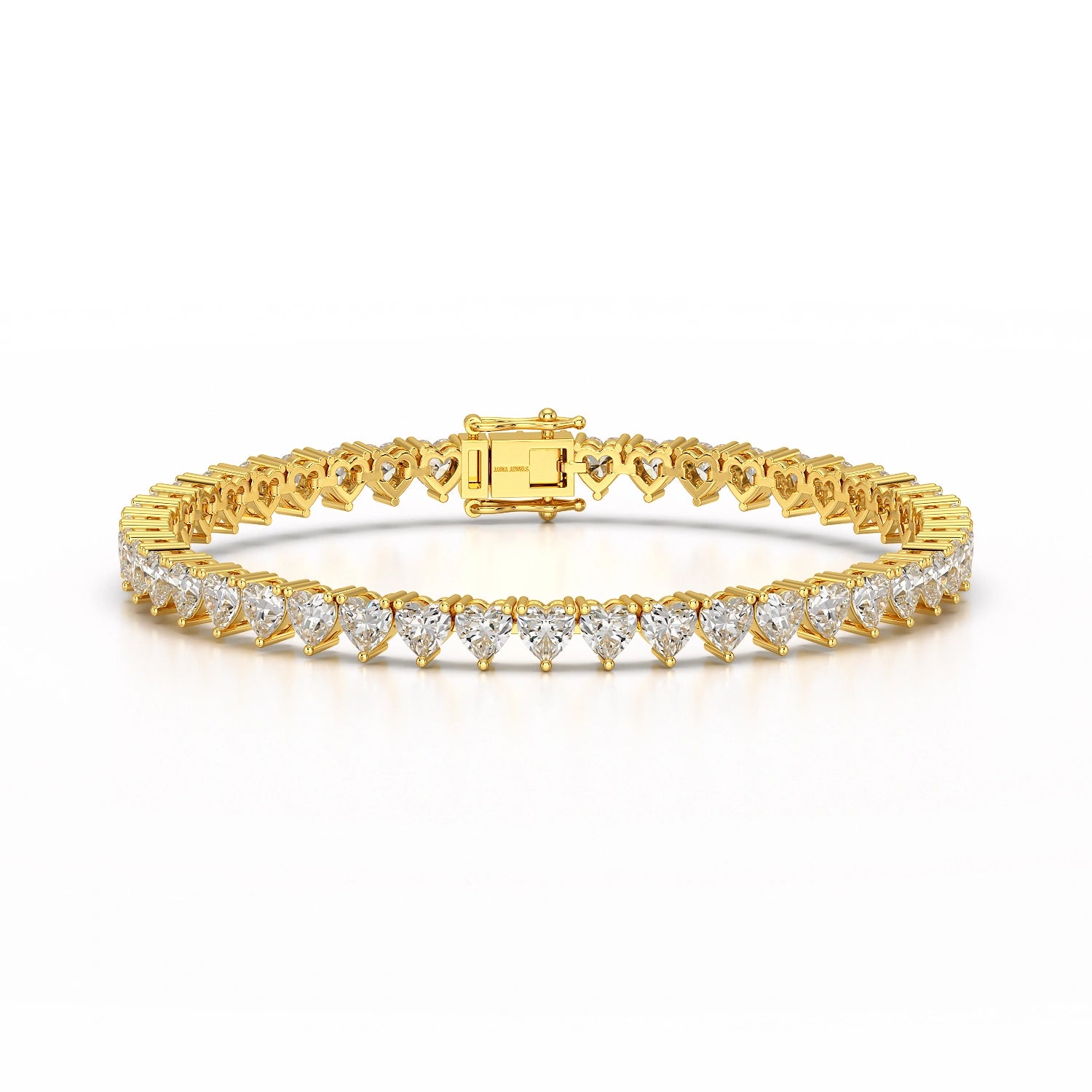 10.75 CT Lab Grown Heart shape Diamond Tennis Bracelet