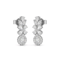 2.10 CT Multi Shape Diamond Drop Earring Jama Jewels