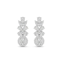 2.10 CT Multi Shape Diamond Drop Earring Jama Jewels