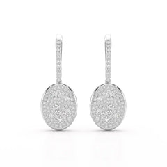 1.70 CT Round Cut Diamond Hoop Earring