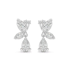 2.35 CT Pear and Marquise Cut Diamond Drop Earring Jama Jewels