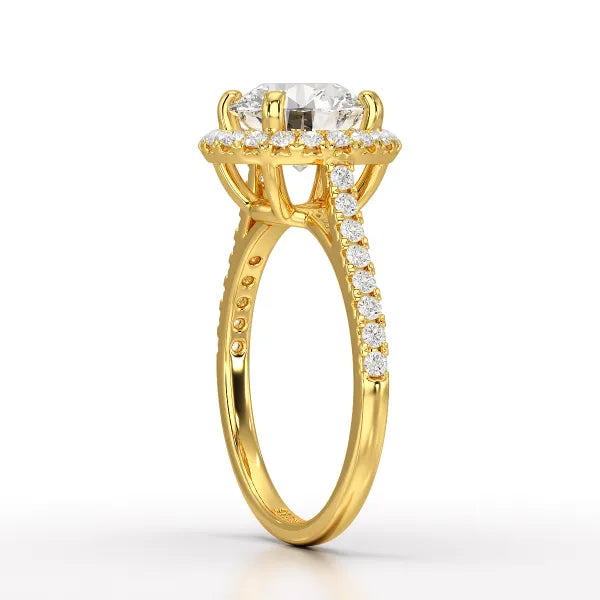 Halo Lab Grown Diamond 2.60 Carat Wedding Ring - Jama Jewels 