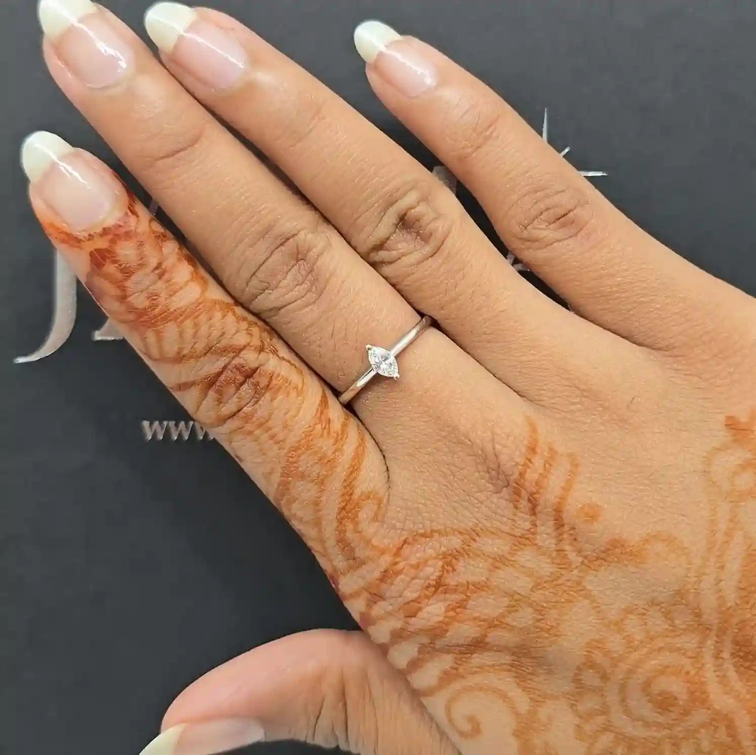 0.20 CT Marquise Cut Solitaire Lab Diamond Ring (Ready for Delivery) Jama Jewels