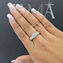 خاتم ألماس صناعي بقطع كمثرى وقلب 2.40 قيراط (جاهز للتسليم)