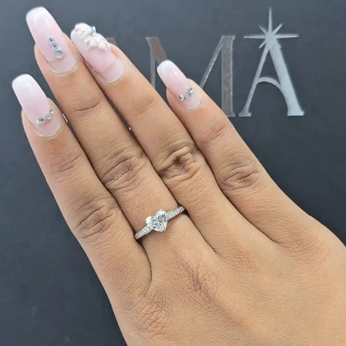 1.30 CT Heart Cut Lab Diamond Ring (Ready for Delivery)