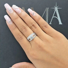 1.55 CT Multi Layer Round Diamond Ring with a Band (Ready for Delivery)