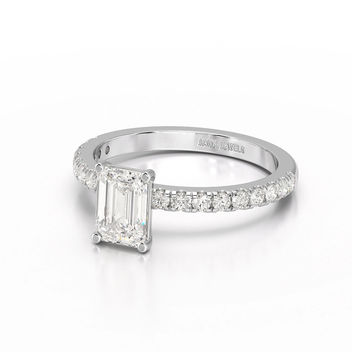 1 CT Classic Emerald Cut Lab Diamond Ring