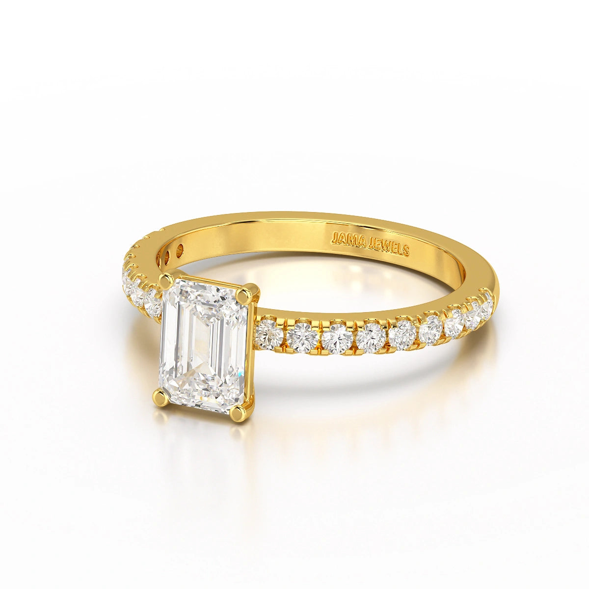 1 CT Classic Emerald Cut Lab Diamond Ring