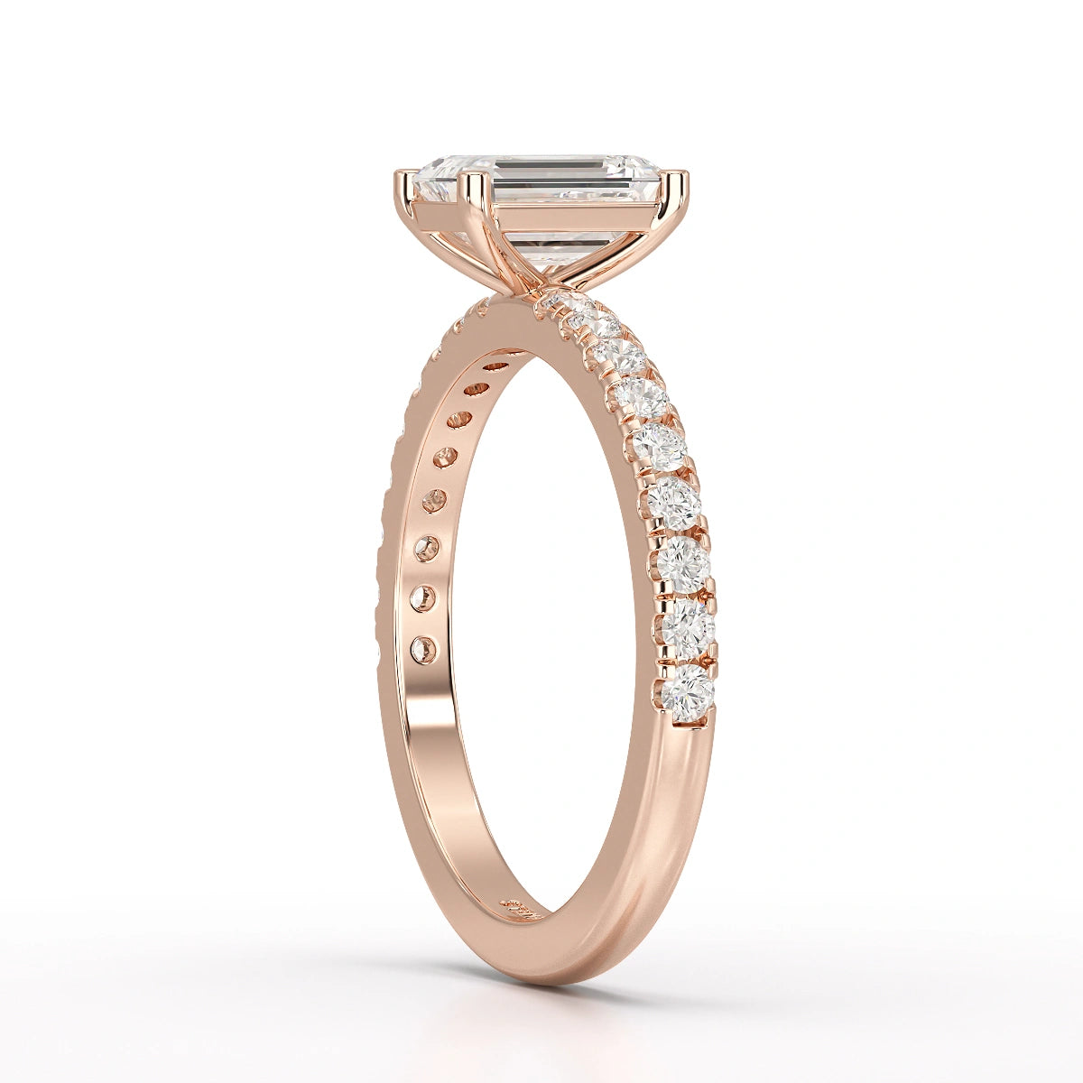 1 CT Classic Emerald Cut Lab Diamond Ring