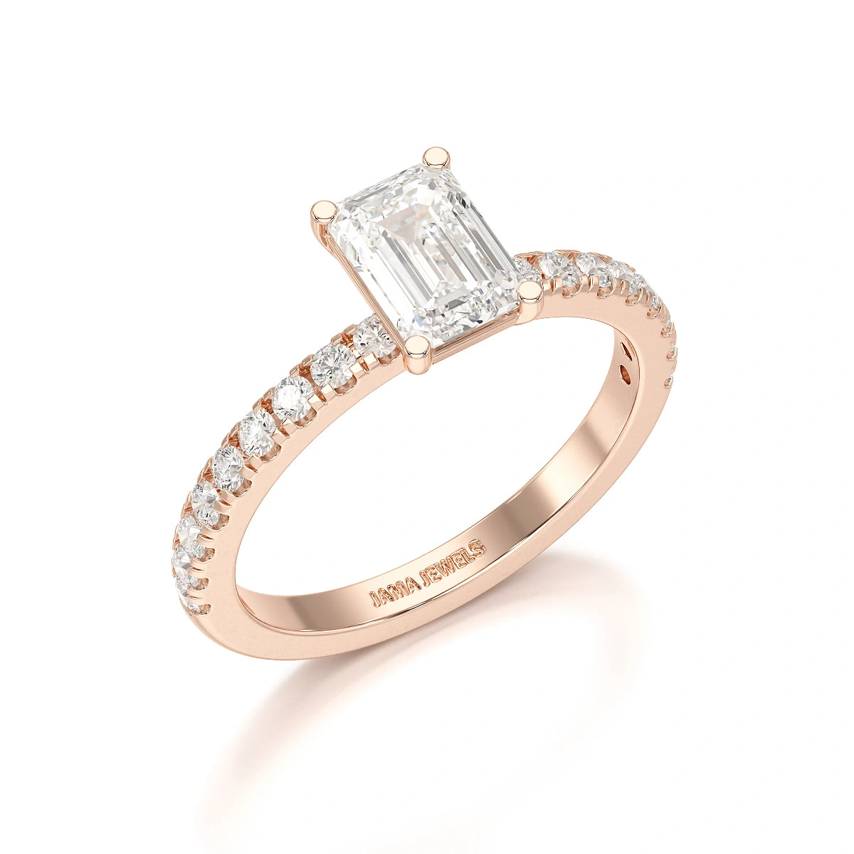 1 CT Classic Emerald Cut Lab Diamond Ring