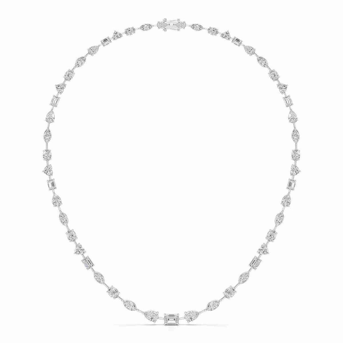 26.26 CT Lab Diamond Emerald Necklace