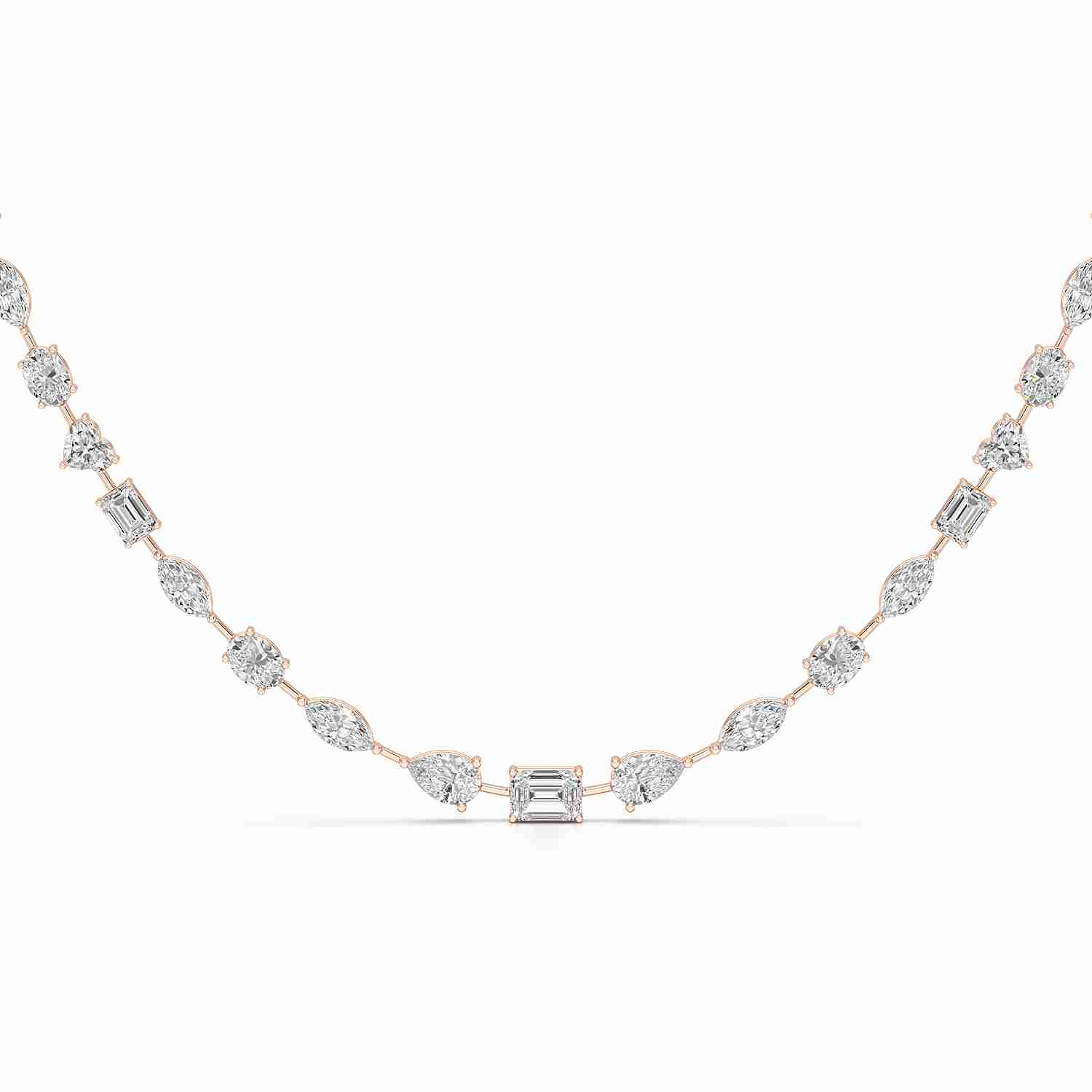 26.26 CT Lab Diamond Emerald Necklace