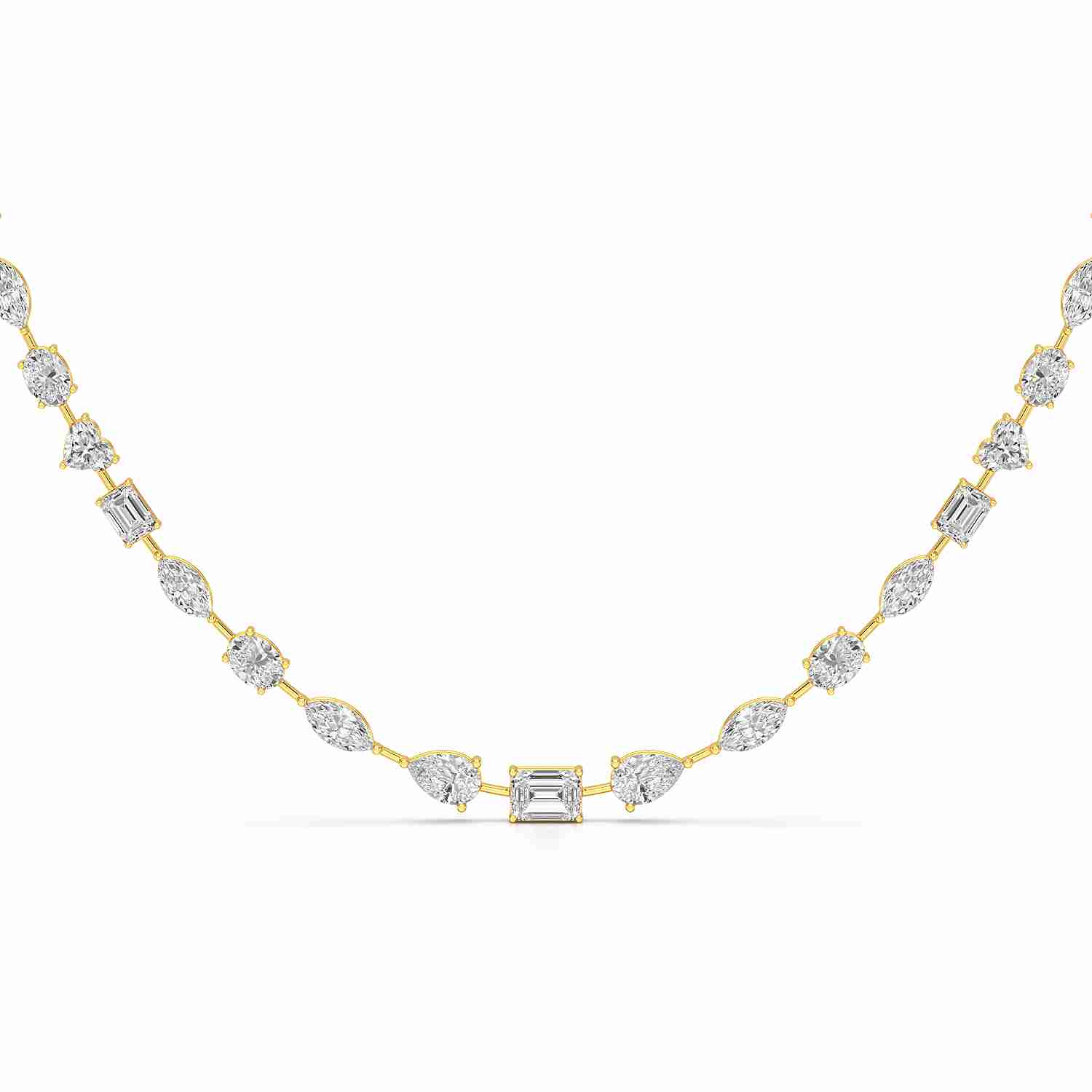 26.26 CT Lab Diamond Emerald Necklace