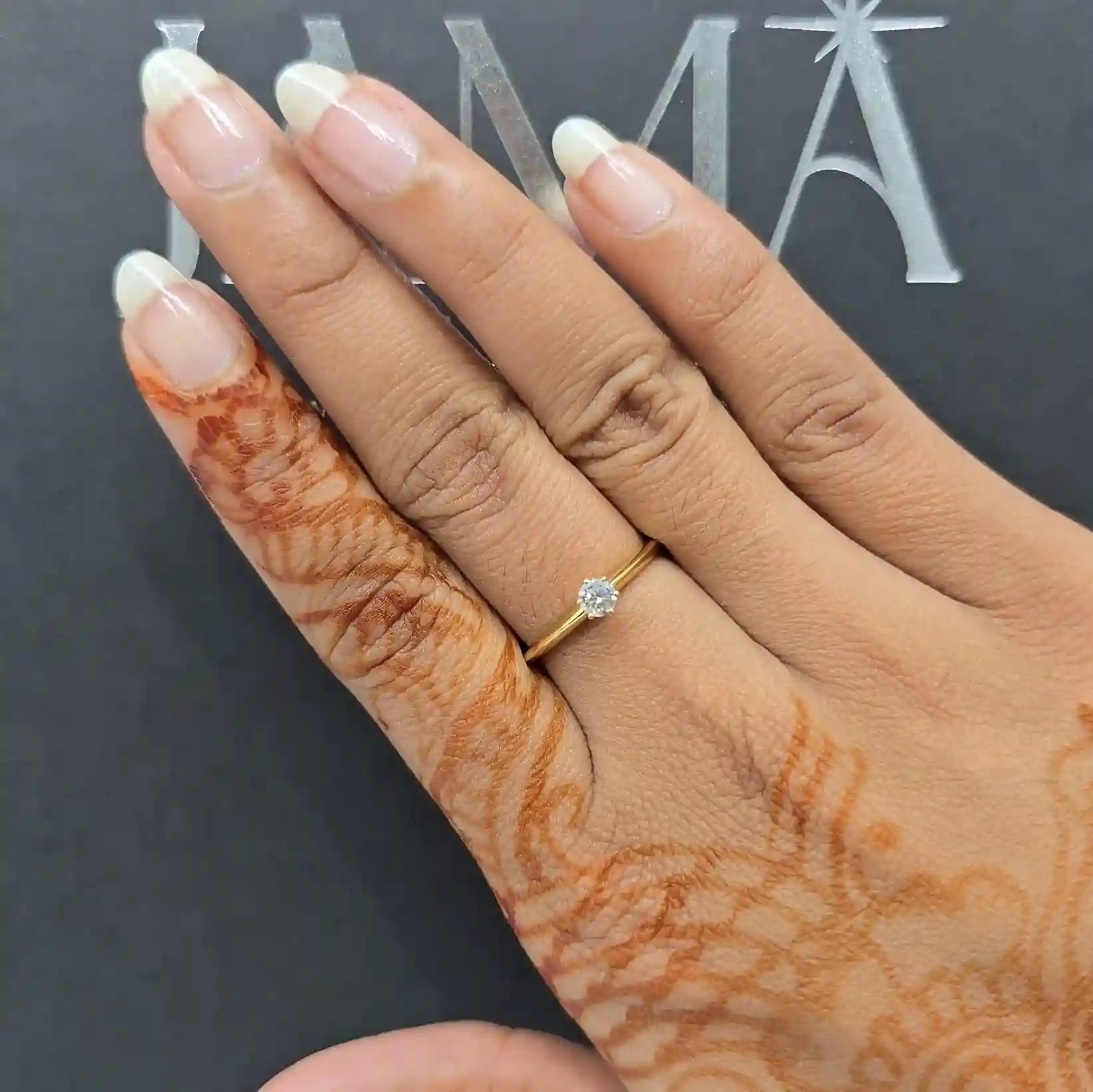 0.20 CT Round Solitaire Lab Diamond Ring (Ready for Delivery) Jama Jewels