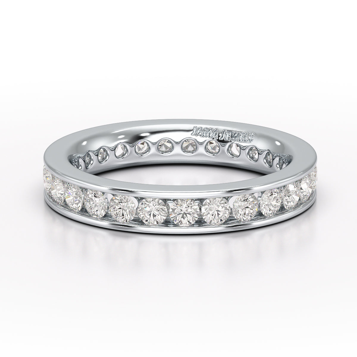 Simple Wedding Band 1.26 CT Lab Diamond Ring - Jama Jewels 