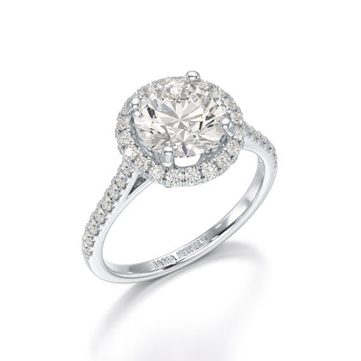 Halo Lab Grown Diamond 2.60 Carat Wedding Ring