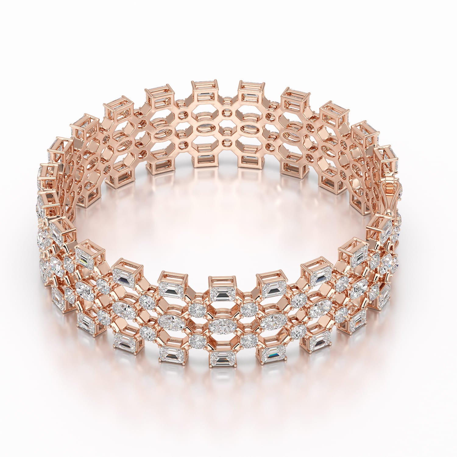 18.3 CT Multi Shape Lab Diamond Bracelet