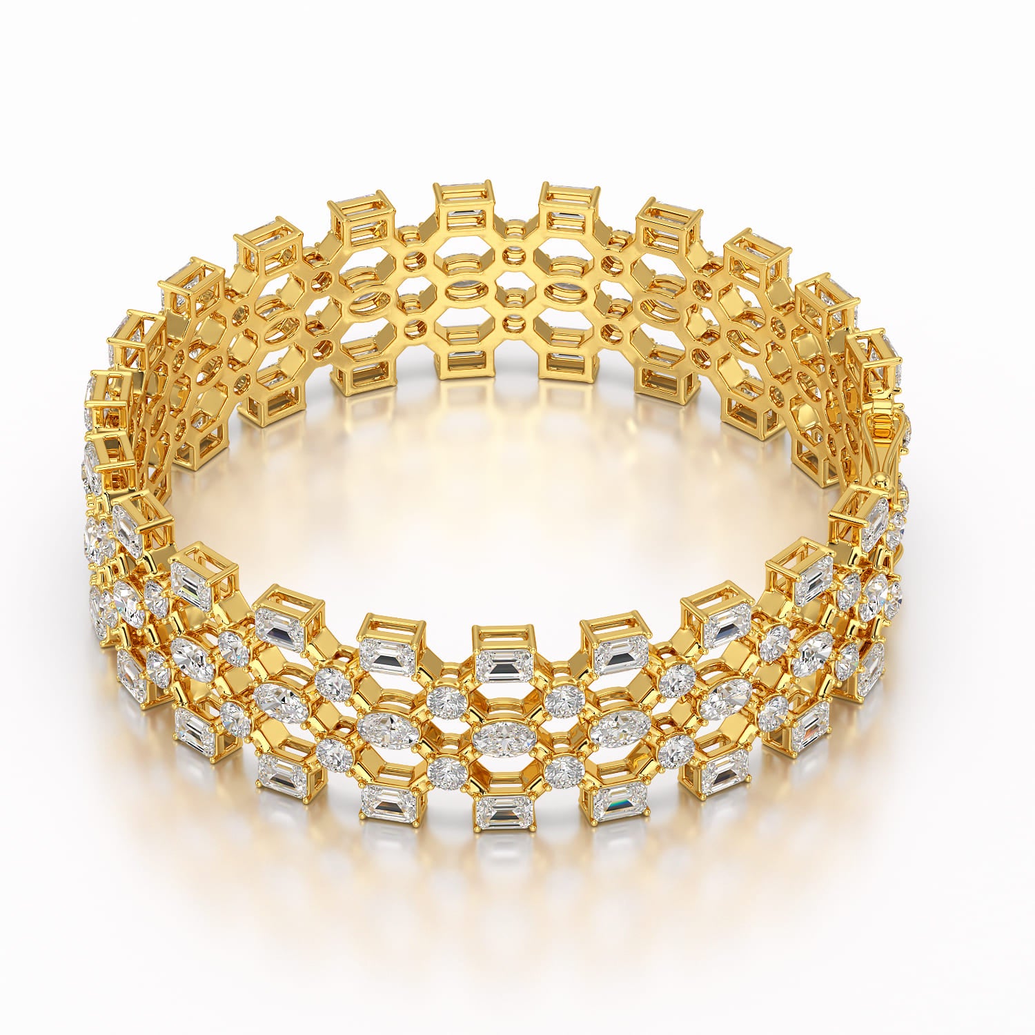 18.3 CT Multi Shape Lab Diamond Bracelet