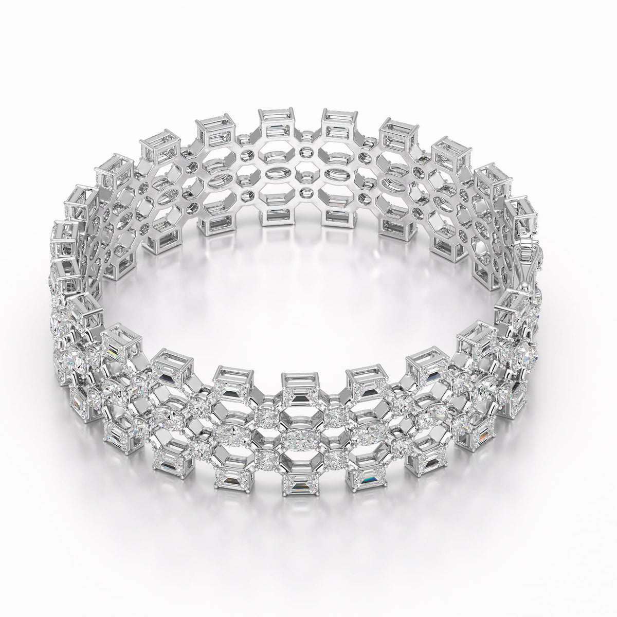 18.3 CT Multi Shape Lab Diamond Bracelet