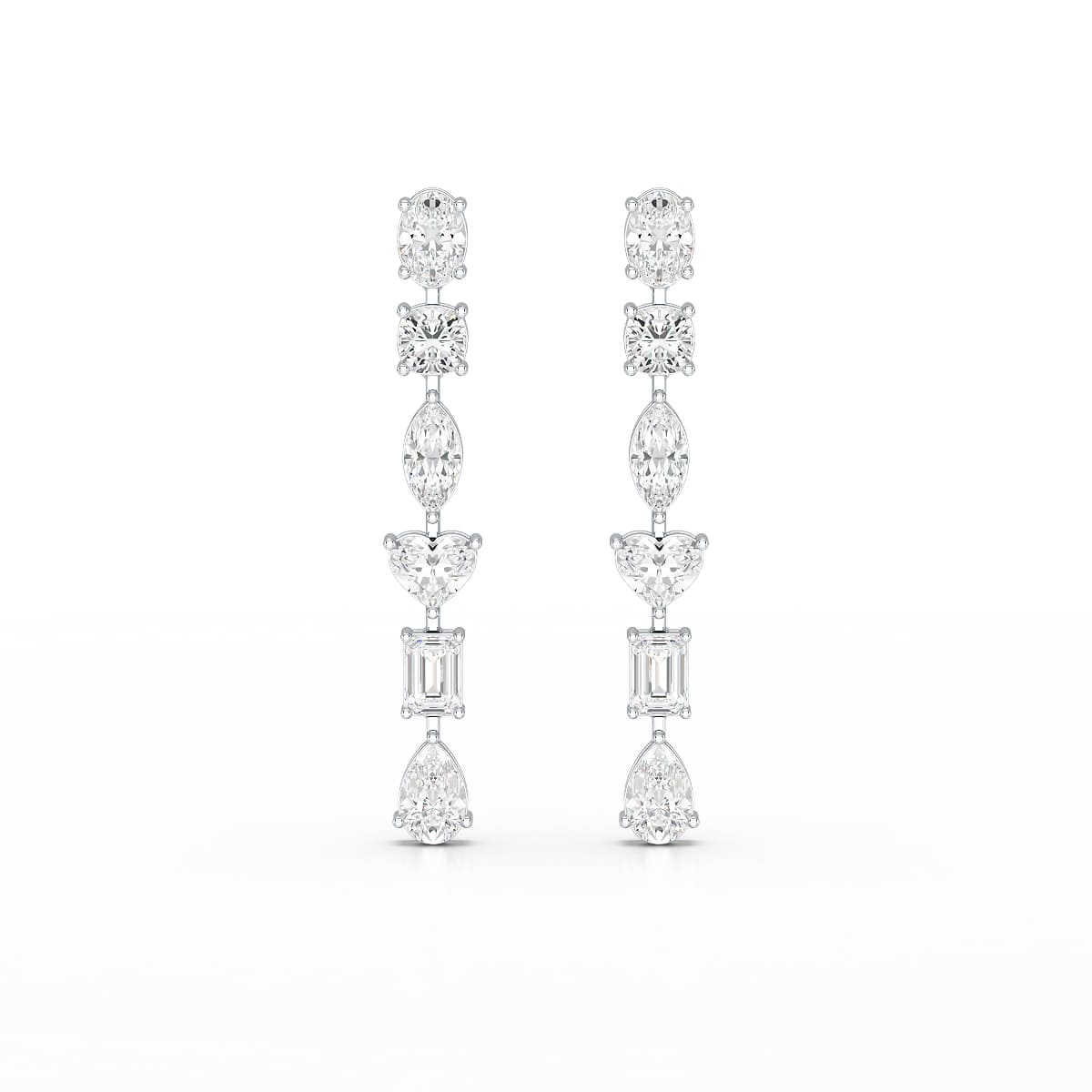 7.99 CT Lab Diamond Dangle Drop Earring