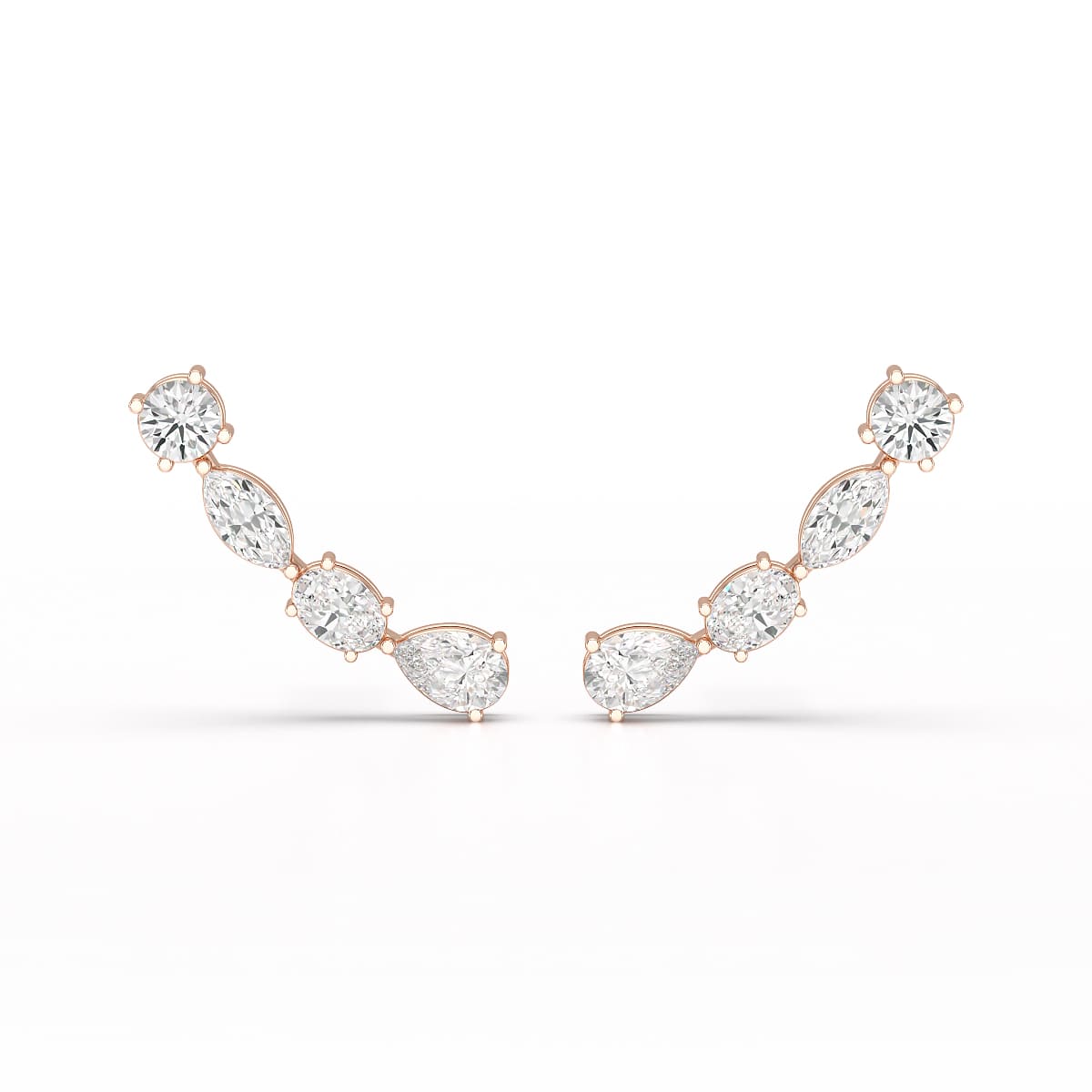 0.39 CT Lab Diamond Multi shape Earring