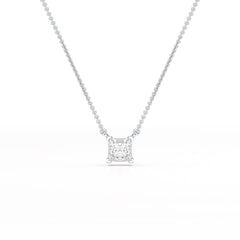 1 CT Lab Grown Diamond Princess Pendant