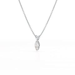 1 CT Lab Grown Diamond Marquise Solitaire Pendant