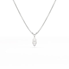 1 CT Lab Grown Diamond Marquise Solitaire Pendant