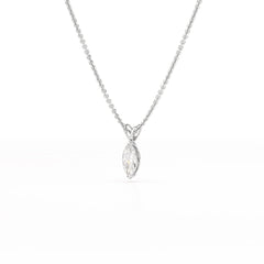 1 CT Lab Grown Diamond Marquise Solitaire Pendant