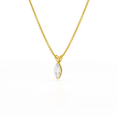 1 CT Lab Grown Diamond Marquise Solitaire Pendant