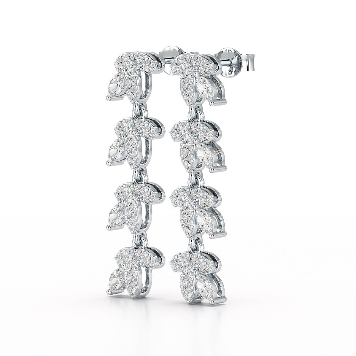 Marquise Cut 1.33 CT Lab Diamond Dangle Earring
