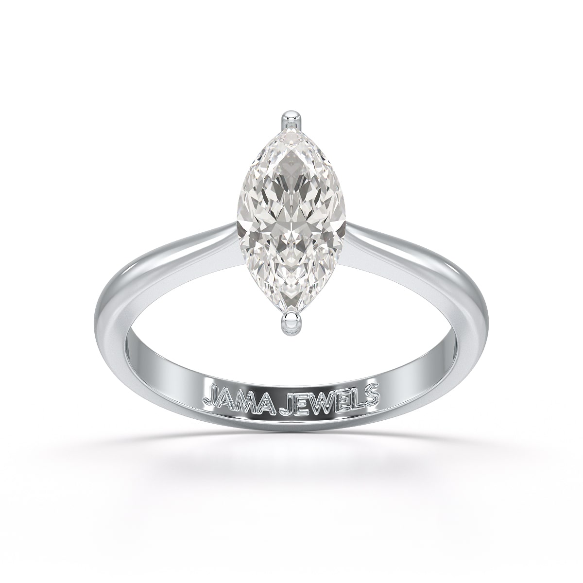 1 Ct Marquise Cut Lab Diamond Solitaire Engagement Rings