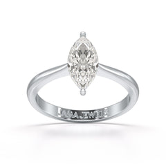 1 CT Marquise Cut Lab Diamond Solitaire Engagement Ring